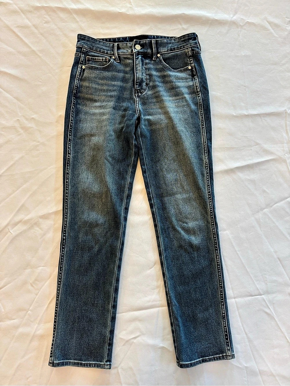 White House Black Market High-Rise Straight Sculpt Jeans Blue 4P